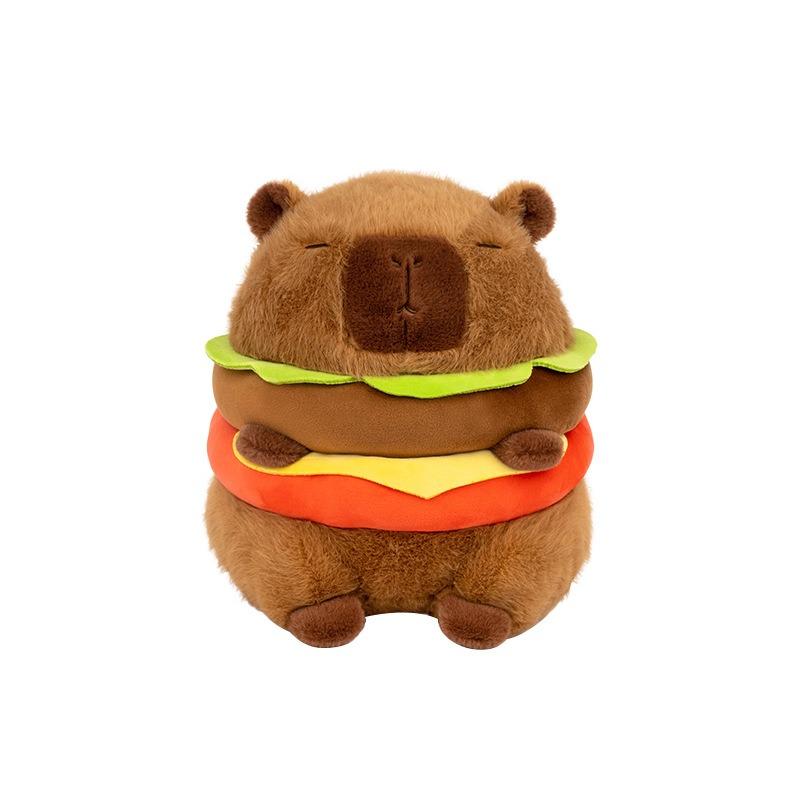 Гамбургская Капибара, плюшевая игрушка, пушистая плюшевая кукла Kawaii, имитация капибары, аниме, милые мягкие игрушки, мягкий плюшевый подарок, детские игрушки
