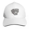 Silver Lab Face Baseball Cap Curved Brim Classic Fit Low Profile Unstructured Unisex For Men Women