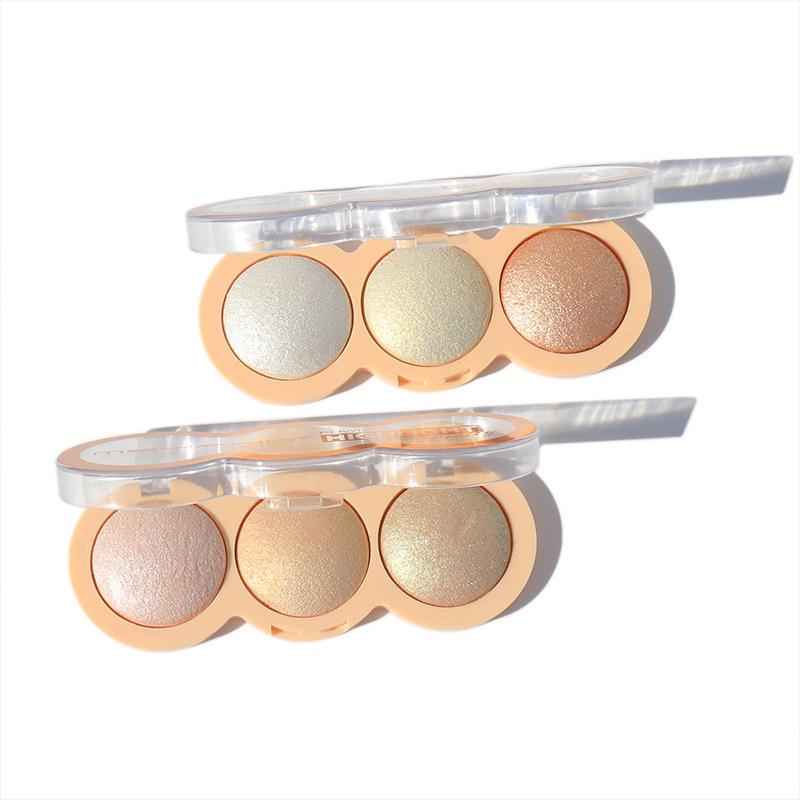 3-color High-disc Pressed Powder Sun-burning Natural and Long-lasting Make-up