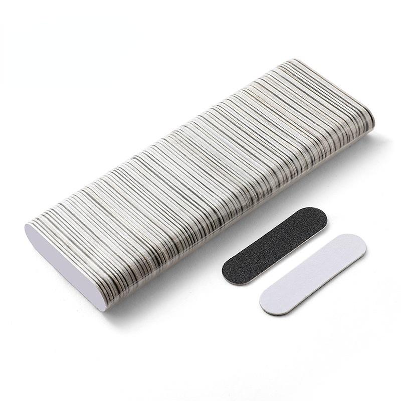 100 шт./лот, двусторонняя шлифовка лака для ногтей, одноразовые мини-деревянные буферные полоски для ногтей, шлифовка, полировка, инструменты для ухода за маникюром