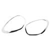 2pcs Headlight Ring Trim Bezel ABS Chrome Left Right Scratch Resistant Replacement for Cooper R60