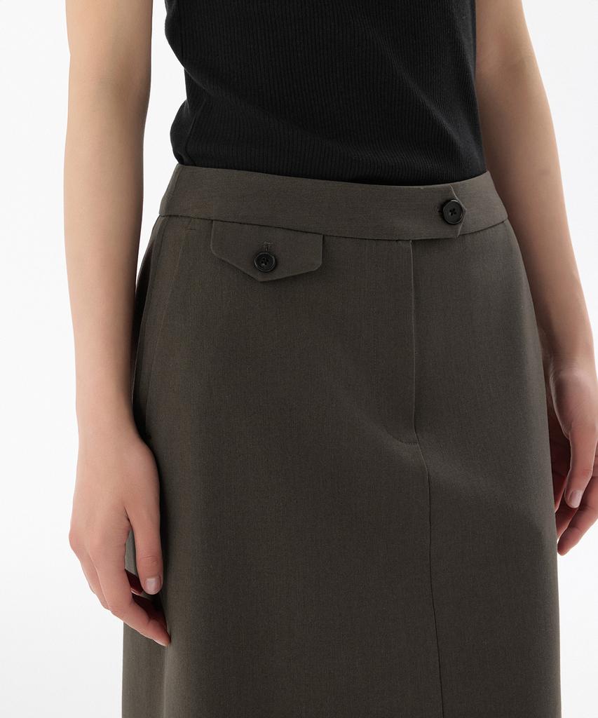 Musinsa Standard Woman Women'S Straight Maxi Skirt [Vandyke Brown]