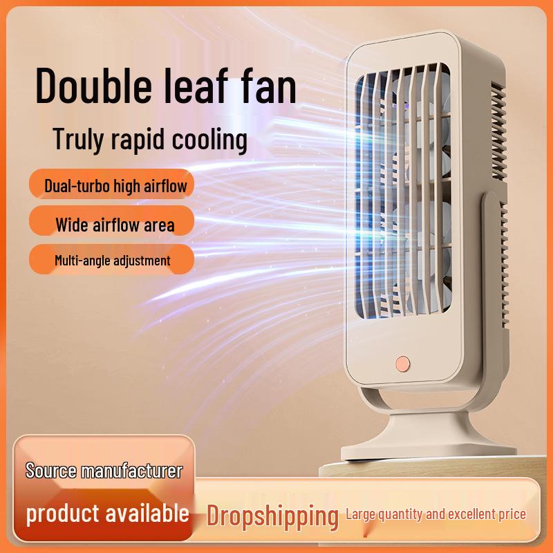 USB Double Blade Air Circulation Fan for Dorm and Office