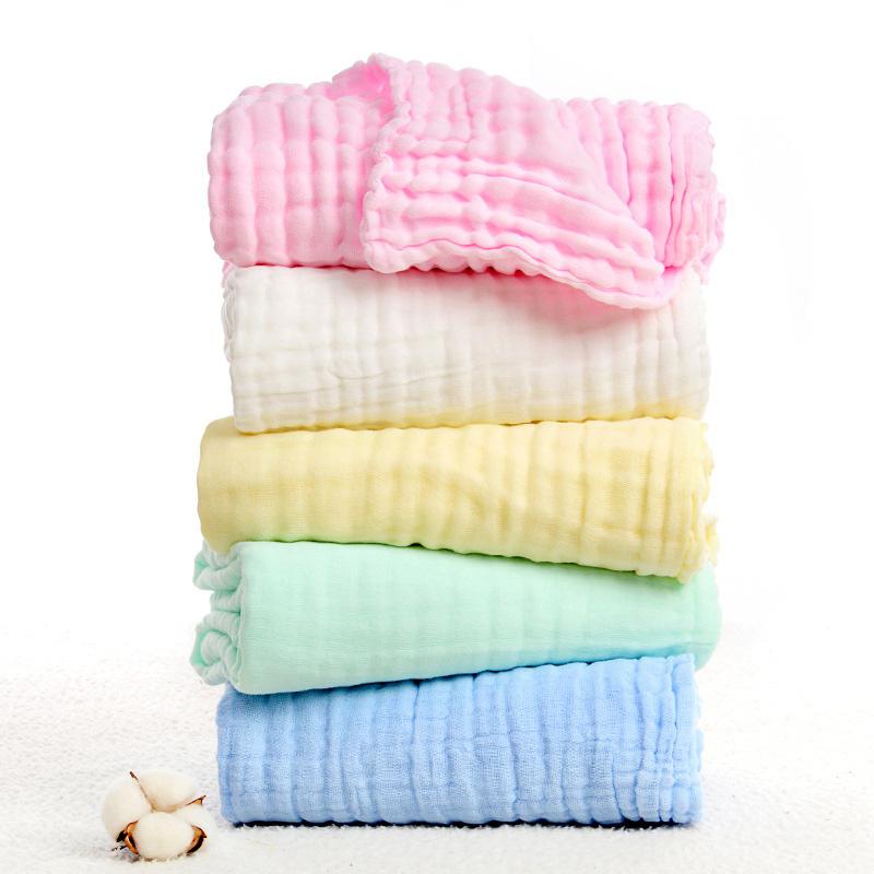 Factory Solid Colors 6 Layers 100%Cotton Muslin Blankets, Baby Blankets