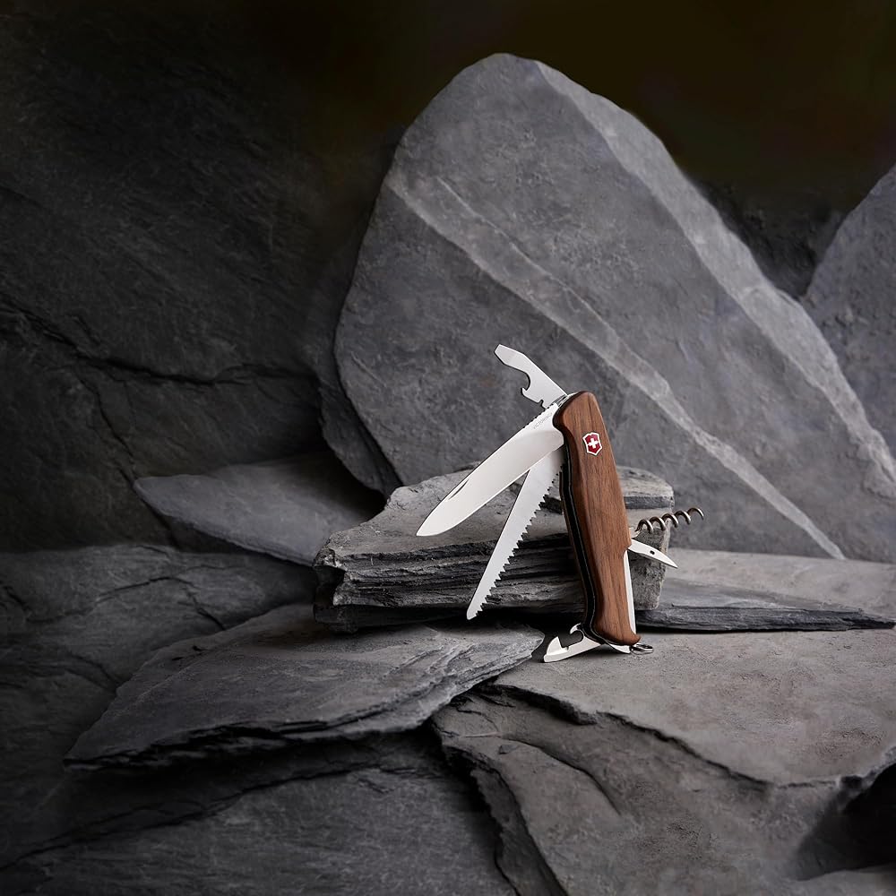 Victorinox Ranger Wood 55 Швейцарский армейский нож Большое запирающееся лезвие 10 функций Многофункциональный инструмент для активного отдыха