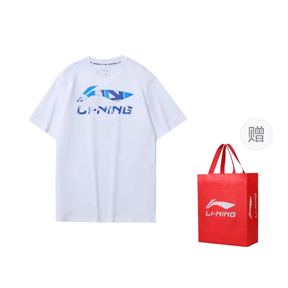 Спортивная коллекция Li Ning Футболка Унисекс Белый[Большой ЛОГОТИП] AHSU975-2