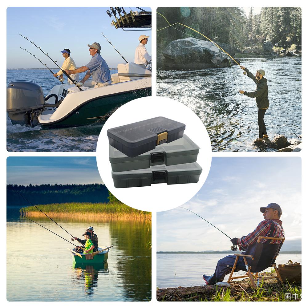 Plastic Fishing Tackle Box Fishing Lure Storage Case Fishing Bait Storage Organizer