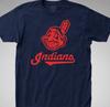 ФУТБОЛКА INDIANS cleveland бейсбол ретро логотип футболка огайо майка декаль серия