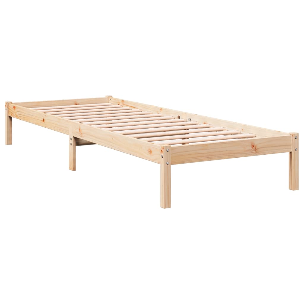 Vidaxl Dłuższe Łóżko Bez Materaca, 90X220 Cm, Lite Drewno Sosnowe