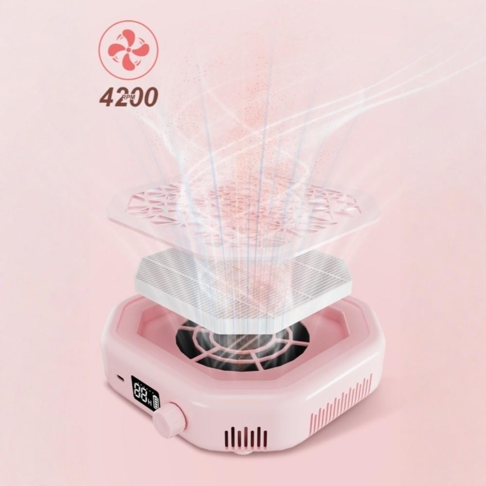 Reusable Filter Nail Dust Collector High Efficiency Cordless Portable Dust Suction  Home Nail Care