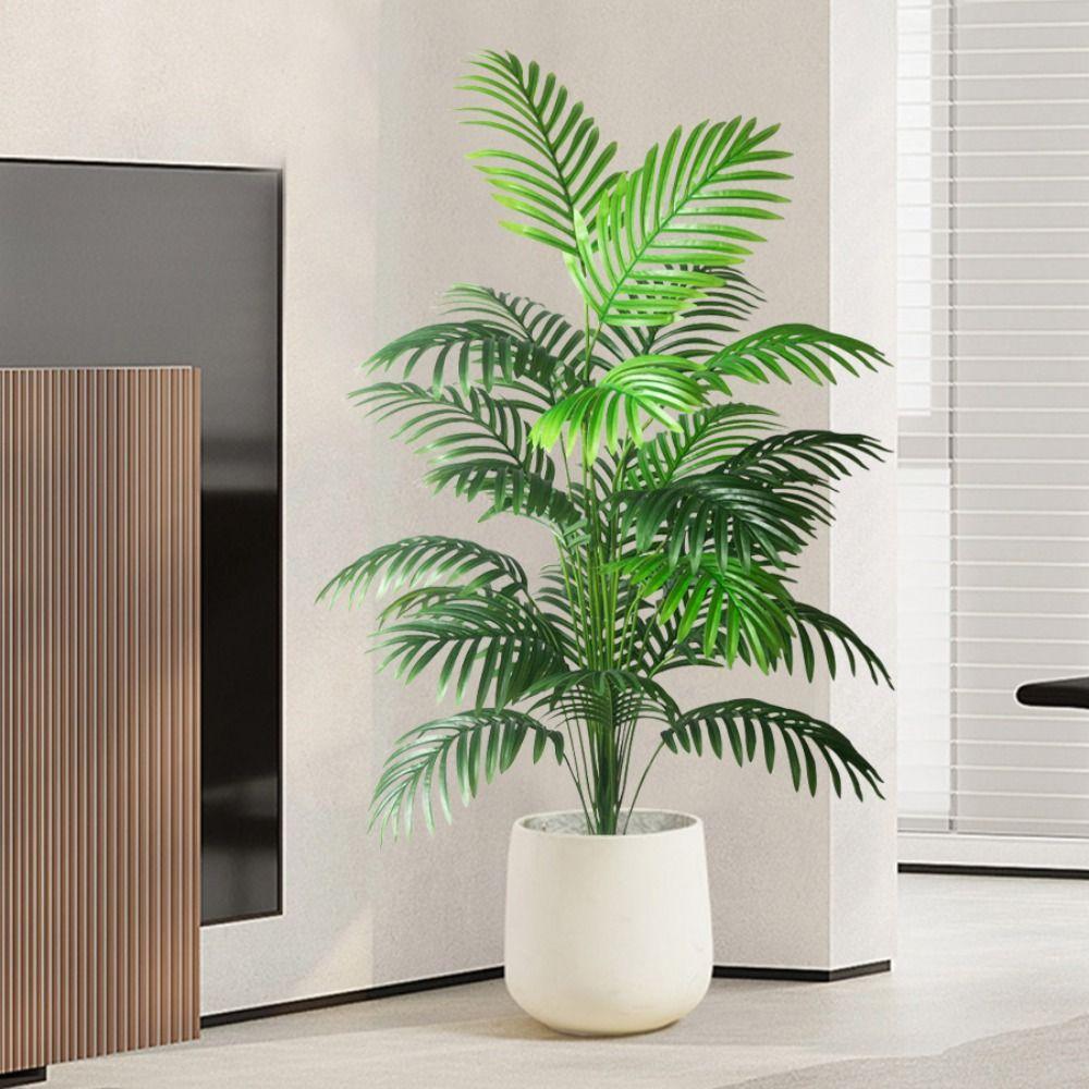 Large Artificial Palm Tree Tropical Plants Fake Palm Leaves Creative Artificial Fern Home