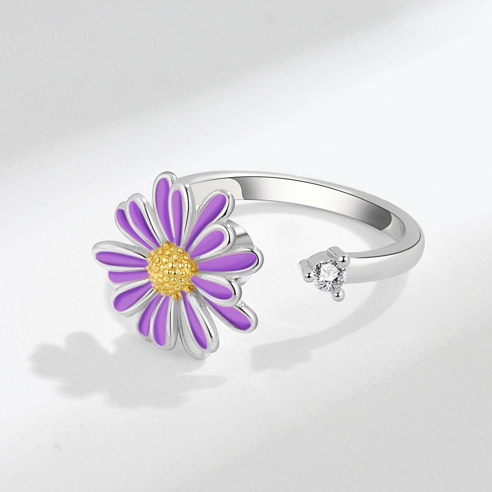 SMJEL Спиннер для женщин, кольцо с несколькими кристаллами, цветочным глазом, бабочкой, животным, вращающееся антистрессовое свадебное украшение