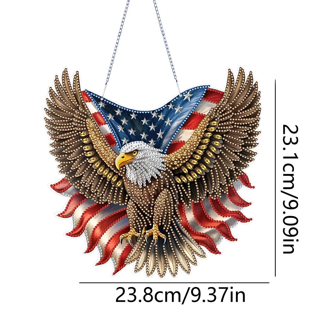 Acrylic Special Shape Easter Egg 5D DIY Diamond Painting Dots Pendant Rhinestone Diamond Art Pendants for Garden Window Decor