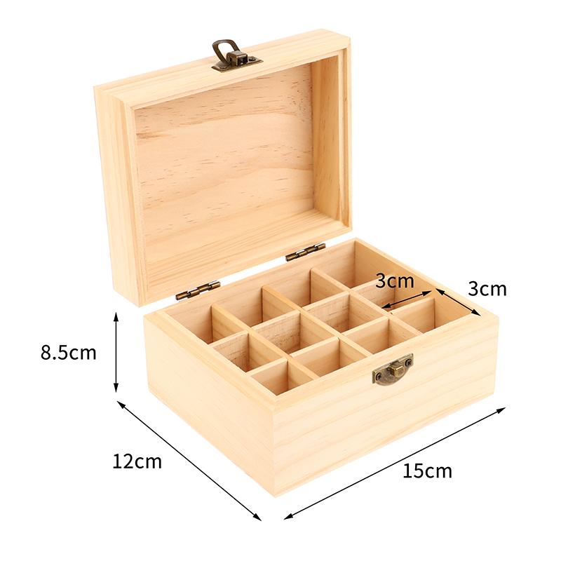 Деревянный ящик для хранения на 12/25 ячеек, органайзер для переноски, контейнер для ароматерапии для флаконов с эфирными маслами, кейс для хранения