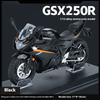 1/12 Модель мотоцикла Suzuki GSX-250R Игрушка Сплав Литье под давлением Модель Звук и Свет Игрушки Резиновые Шины Миниатюрная Гоночная Модель Подарок для Ребенка