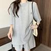 New ArrivalS Open Run Women S SofT OverfiT ShorT Sleeve T ShirT And ShorTS SeT