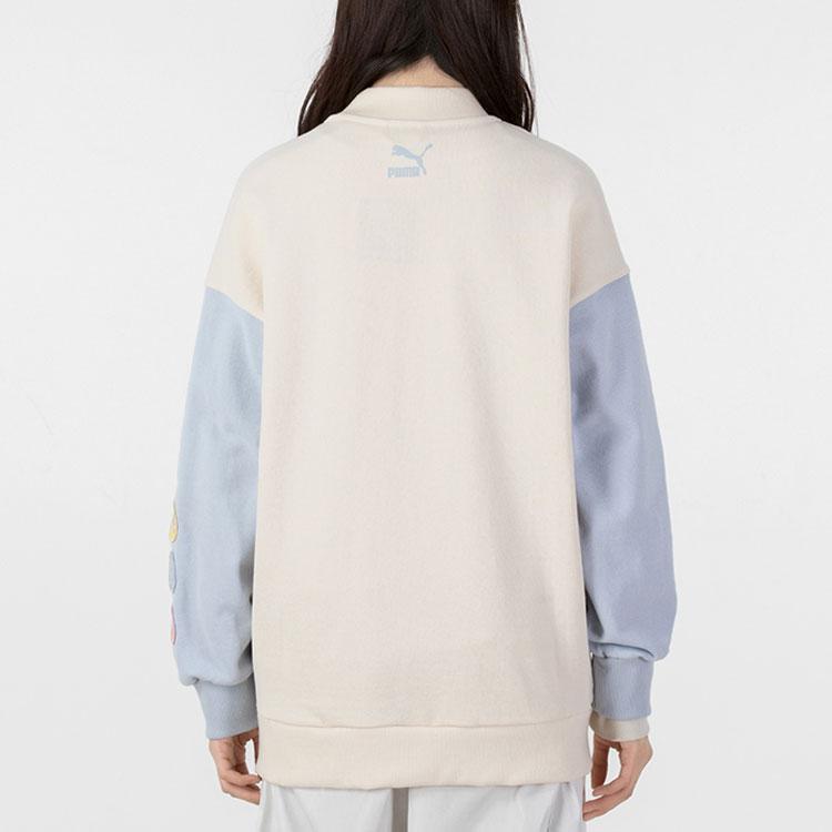 Puma Bomber Jacket With Logo Print And Color Block Design Women Jackets White 536309-99