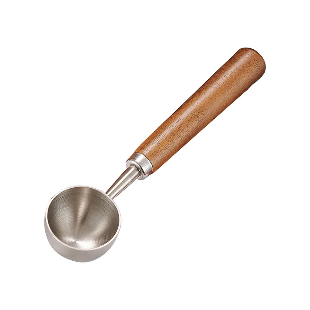 Coffee Ground 2-Tablespoon Measuring Scoop-Spoon - 2Tbsp | 304 Stainless Steel | Black Walnut Handle
