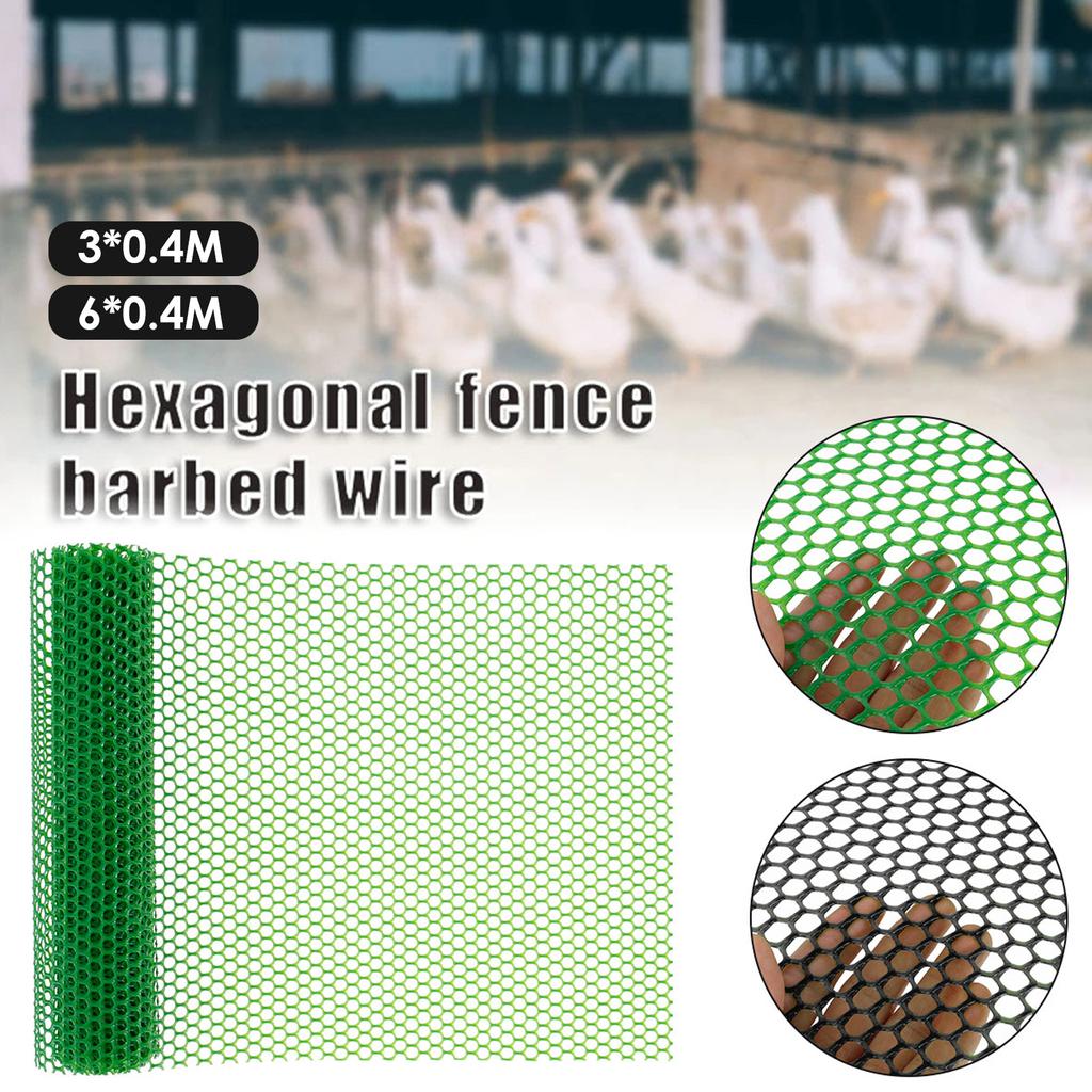 Plastic Wire Mesh Fence 9.8 X 1.3FT Roll For Poultry,Dogs, Rabbit, Snake Barrier and Gardening Chicken Wire Mesh Poultry Fencing
