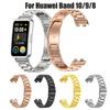 Браслет из нержавеющей стали для Huawei Band 9 8, ремешок для часов, металлический браслет для Huawei Band 10, сменный деловой ремешок