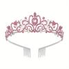Crystal Crown Tiara With Comb Rhinestone Prom Diadem Headband For Women Bridal Wedding Hair Accessories Jewelry Tiara And Crowns