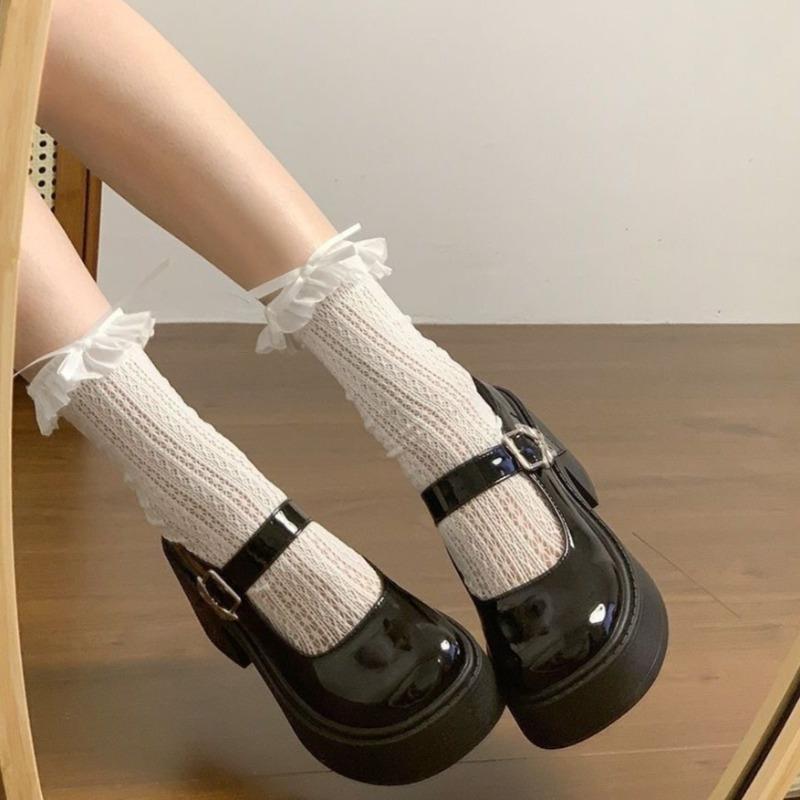 Модная женская обувь на толстом каблуке, осенняя новинка, с круглым носком, с мелким вырезом, на толстой подошве, противоскользящая, износостойкая, туфли Мэри Джейн