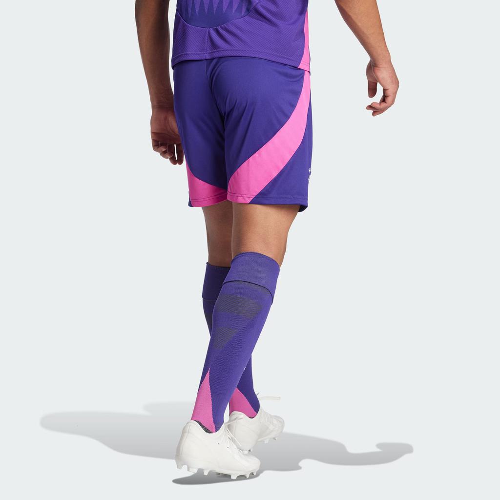 Adidas Germany 2024 Away Shorts Color Block Elastic Waist Straight Football Pants Fan Version Men Shorts Academy-Purple IP8167