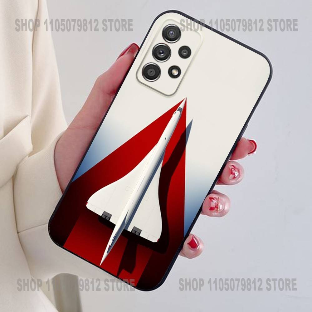 Чехол для телефона Air France Concorde для Samsung S24, 21, 22, 23, 30, Ultra, 20, Plus, Note, 10, 9, Черный мягкий силиконовый чехол