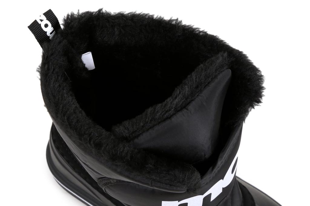 Ботинки Mozu Bean Down, Внутренний боа, Застежка на липучке, Женские, Черные, Размер 25 см