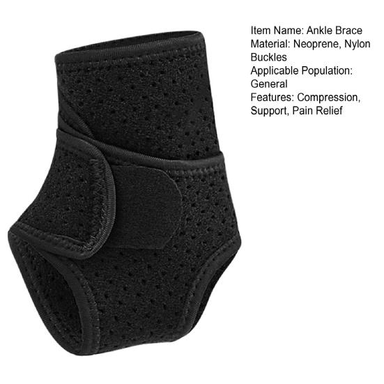 1 Pc Ankle Support Brace for Men Women Adjustable Compression Ankle Wrap for Foot Pain Sprained Ankle Achilles Tendonitis