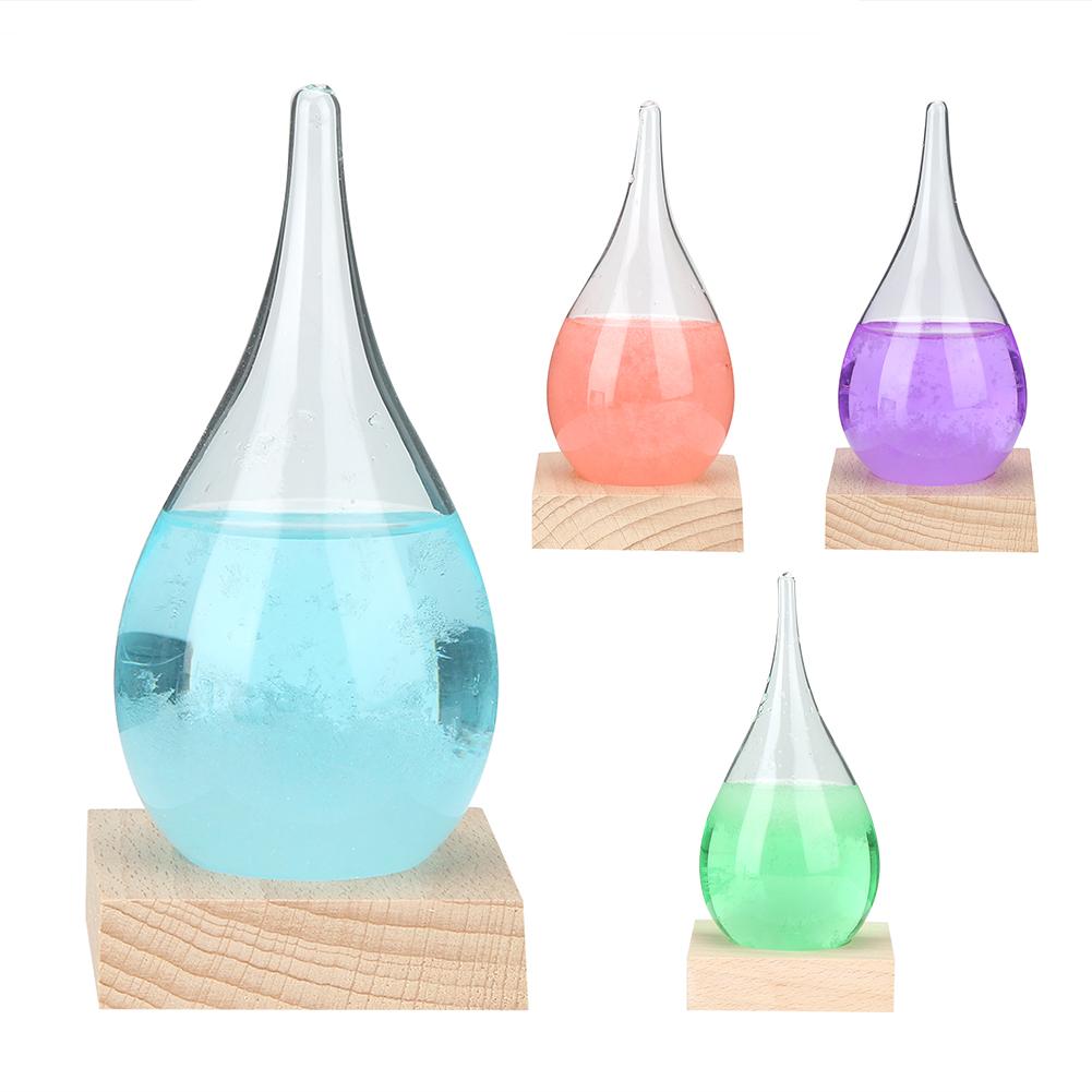 Innovative Drop Shape Weather Forecast Glass Weather Predicting Bottle Home Decoration