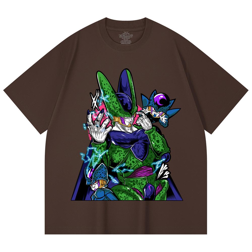 230 г/м² 100% хлопок Dragon Ball V29 Принт Cell Унисекс Тяжелая хлопковая футболка