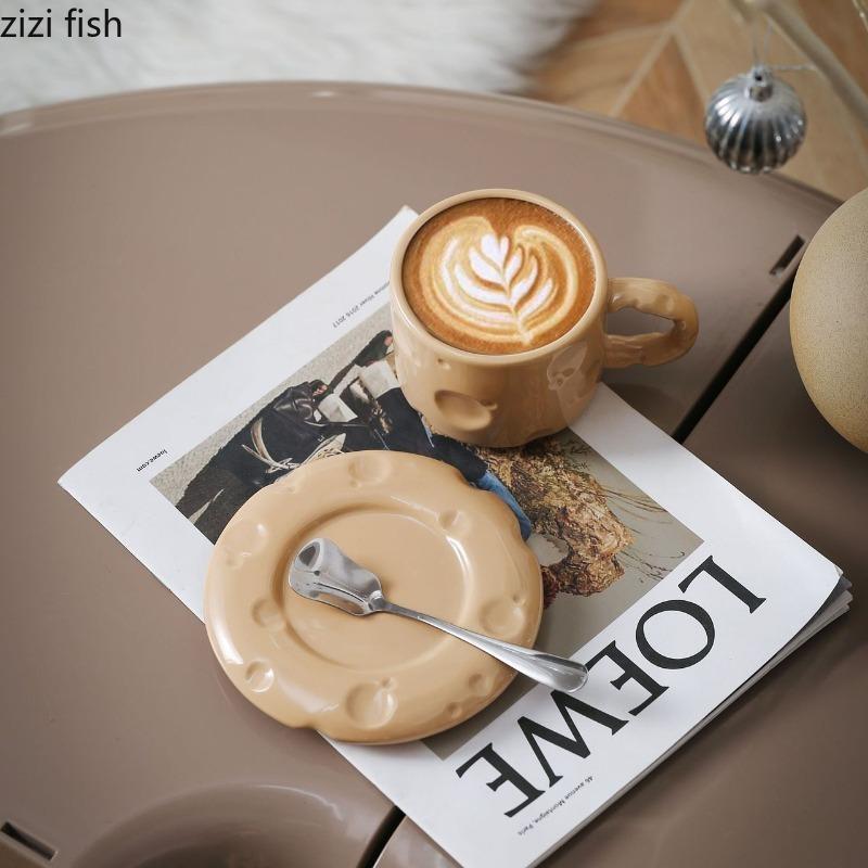 Керамические кофейные чашки и наборы тарелок Чашки для послеобеденного чая Десертная тарелка Кружка для молока Кофейная кружка Чашка для воды Чашки для завтрака Кружки для сока