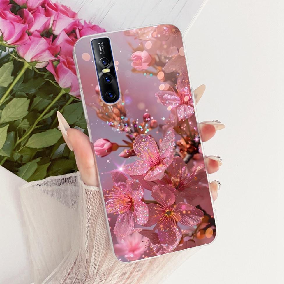 Casing For Vivo V15 Pro Cover Transparent Cute Cat Fashion Butterfly Funny Painted Phone Case For Vivo 1818