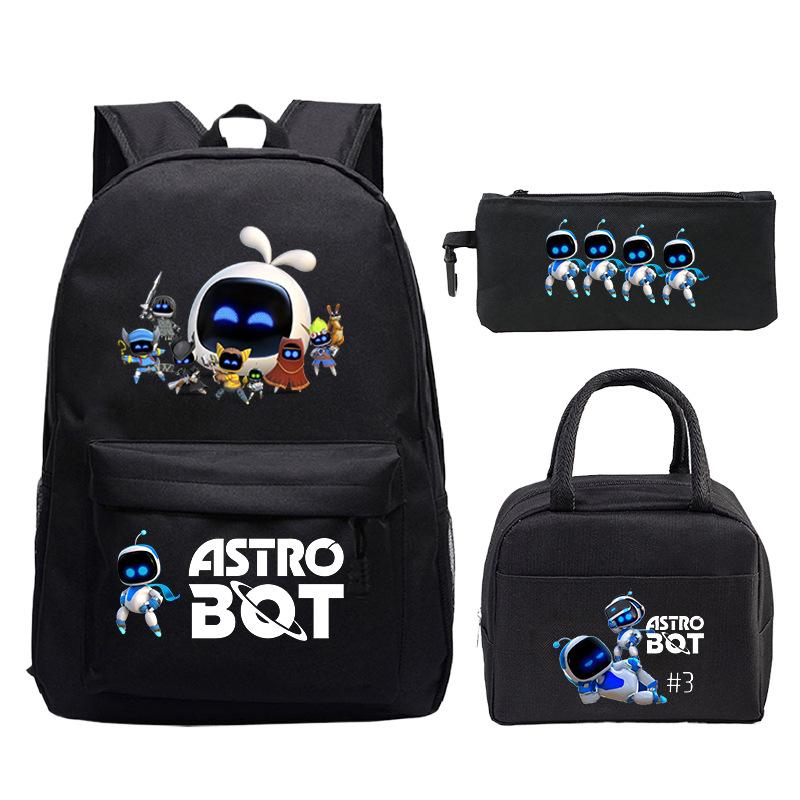 Игра Astro Bot Периферия Печать Учащиеся начальной и средней школы Школьная сумка Набор из трех предметов Многофункциональный Большая вместимость