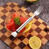 Watermelon Cutter Fruit Fork Melon Mango Cube Cutter Stainless Steel Dual-Headed Watermelon Fork Cutting Tool for Slicing