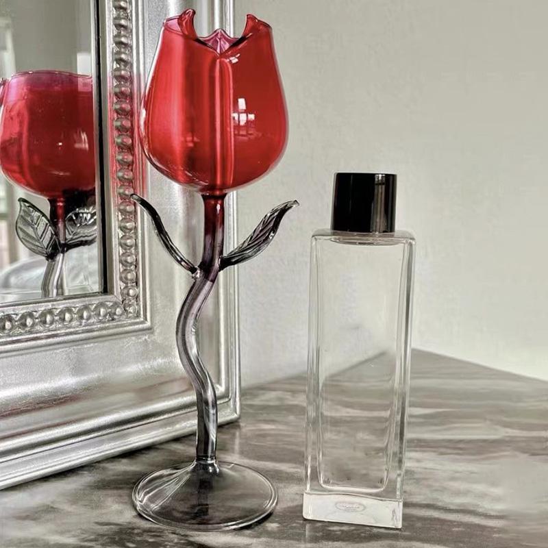 1 шт., украшение французского стола, бокал для вина, форма розы, бокал ко Дню святого Валентина, барная посуда, романтическая посуда