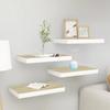 VidaXL Floating Shelves 4 Pcs Oak and White 50x23x3.8 Cm MDF