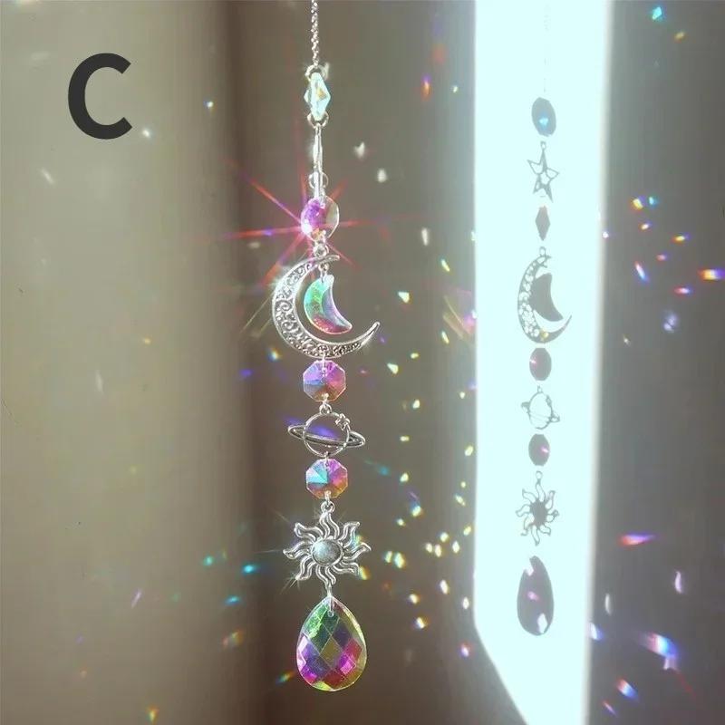 Хрустальная подвеска Wind Chime Moon Sun Catcher Diamond Prisms Dream Decoration Crafts Accessories Tools Home Garden Decor Windchime