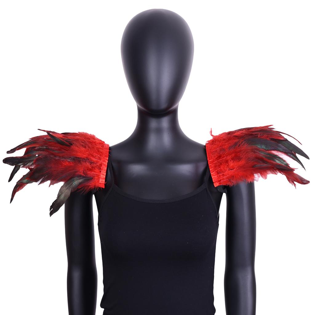 Плечевые накладки из перьев, Праздничные вечеринки, Бальные шали для выступлений, Готический стиль, Ролевые игры, Бальные аксессуары, Костюмы на Хэллоуин