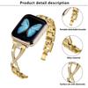 KALEBOL Cross Watch Band for Apple Watch Series 10 9 8 7 SE 6 5 4 3 2 1 42mm 41mm 40mm 38mm Rhinestone Zinc Alloy Wrist Strap
