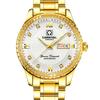 Carnival Couple's Watches, Automatic, Luminous Hands, Calendar, Gold/White