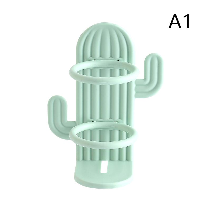 Неперфорированный держатель для зубных щеток, милый кактус, экономящий место, настенный водонепроницаемый и сливной держатель для зубных щеток