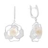 Silver Earrings with Natural Pearls, Mother of Pearl (2176978)