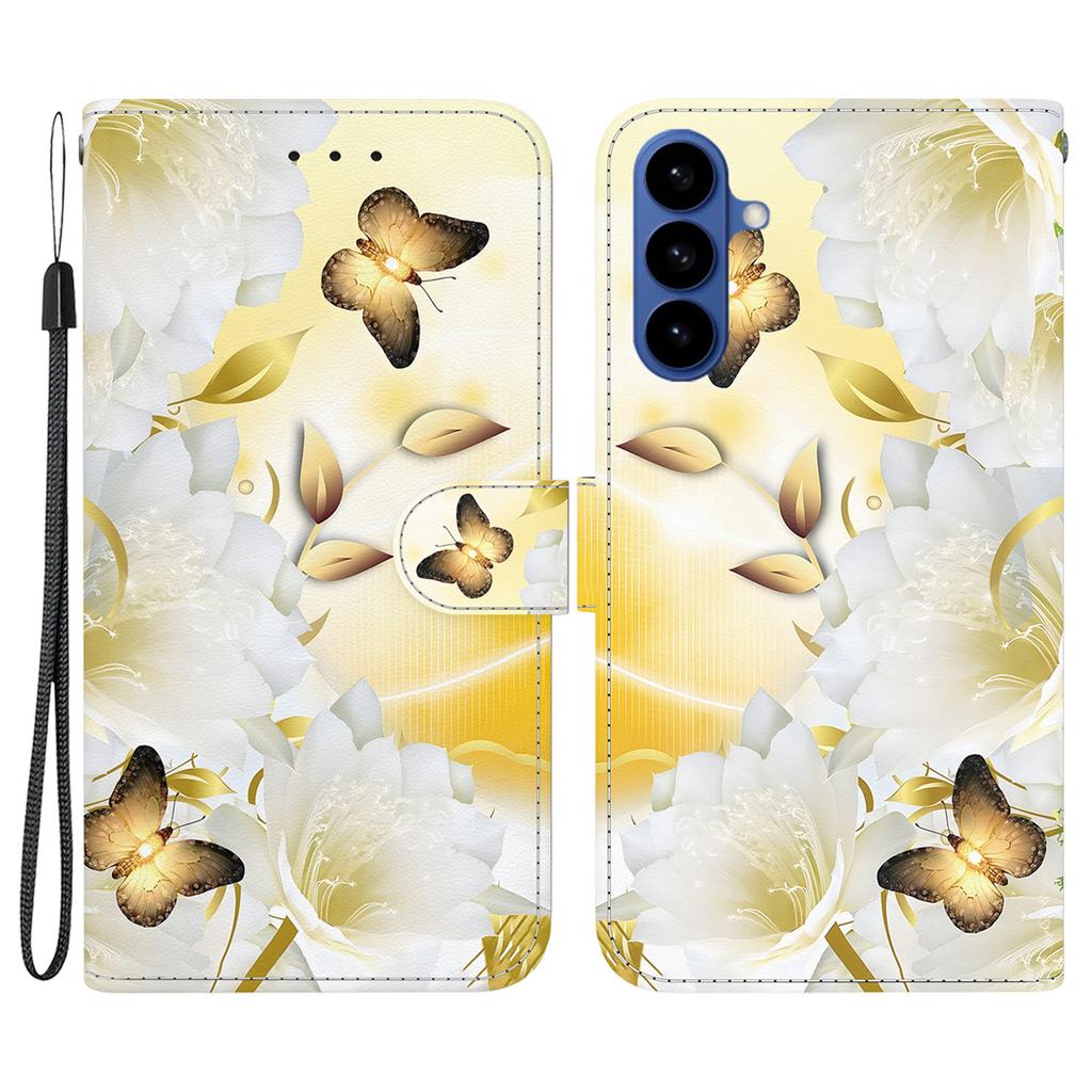 For Samsung Galaxy S26+ Wallet Phone Case Anti-Drop Pattern Printing Leather Flip Cover with Strap