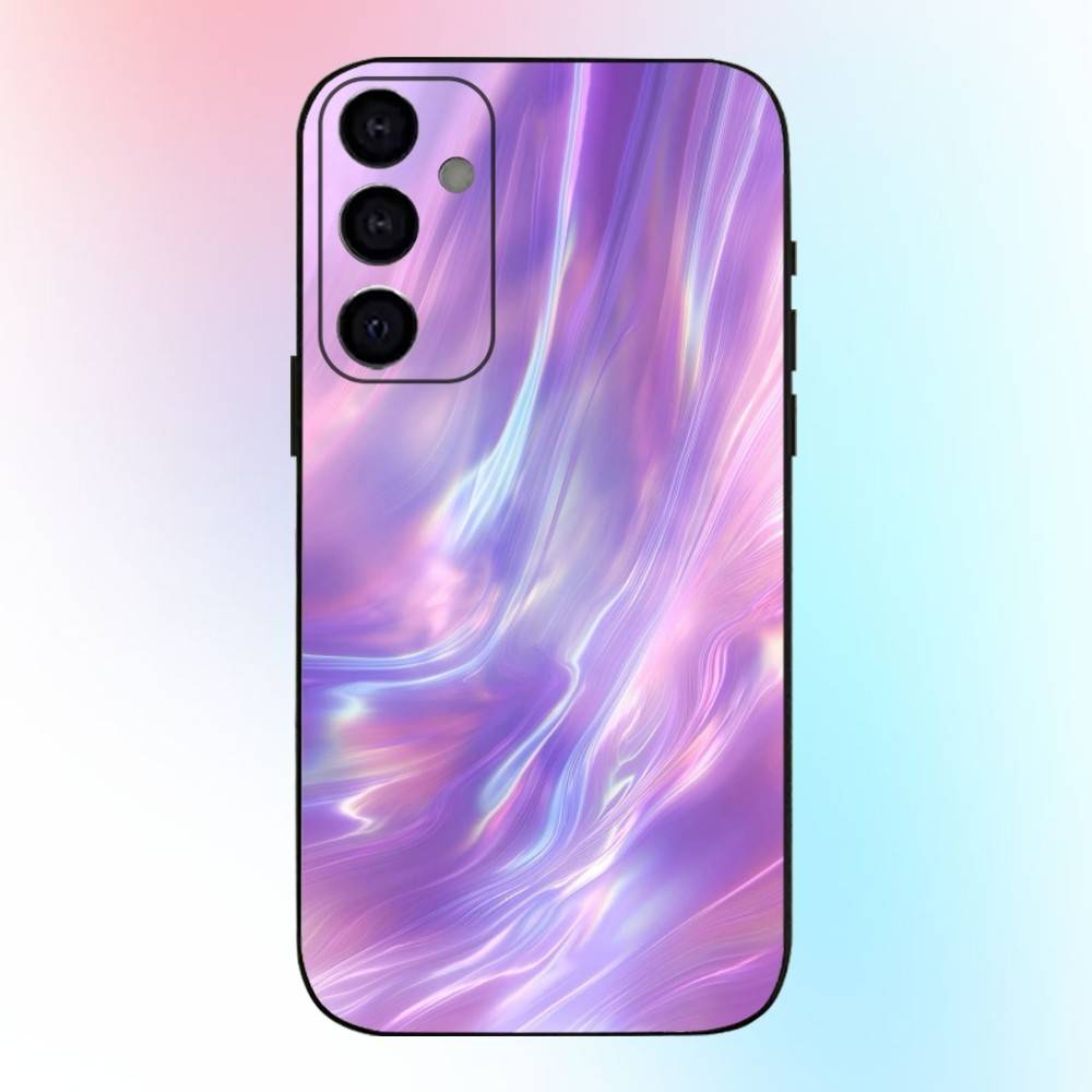 Радужный голографический переливающийся чехол для телефона Samsung Galaxy A73, A72, A71, A70, A53, A52, A51, Другие Мягкий черный чехол