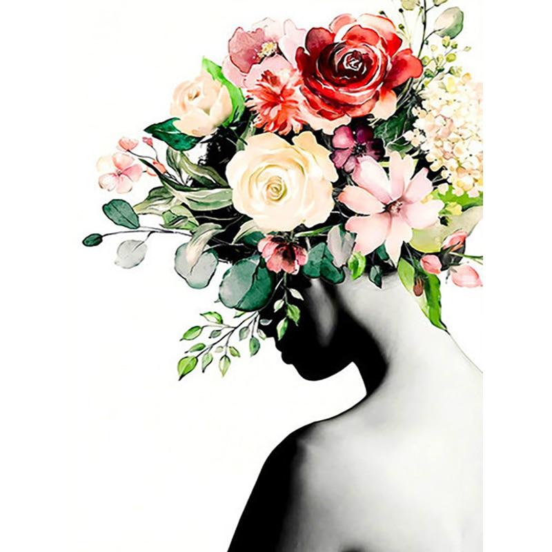 Новый 5D DIY алмазная живопись цветок Алмазная вышивка персонаж искусство вышивка крестиком полный круглый дрель ремесла домашний декор подарок