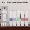 2-in-1 Blank Nasal Inhaler Sticks with Lanyard Essential Oil Aroma Diffuser Empty Aromatherapy Inhalers Tubes for Personal Use
