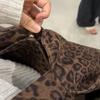 Ретро Леопардовый Принт Нишевая Сумка-Тоут Большой Вместимости на Плечо Осенне-Зимняя Новая Дорожная Сумка-Подмышка CLE
