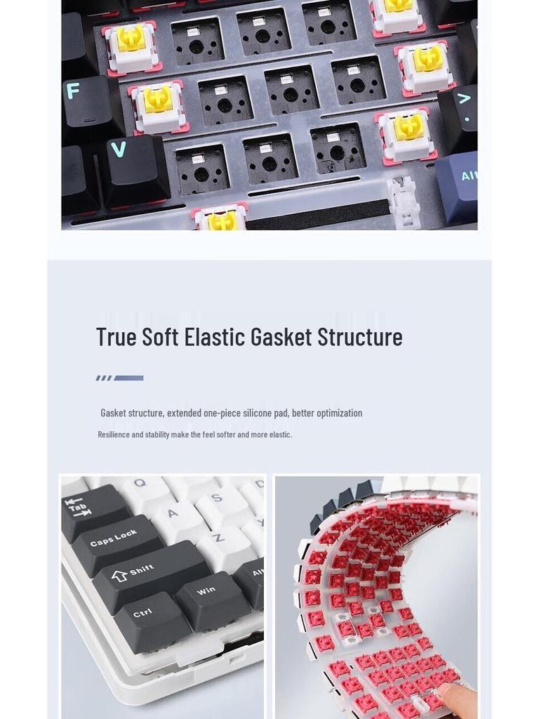 AULA F87Pro Wireless/Wired Mechanical Gaming Keyboard with Bluetooth